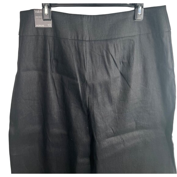 Alfani Womens High-Waist Deep Black Culotte Pants Size 12 - Picture 12 of 15